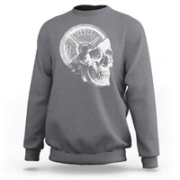 Skull 45 lbs Plate Weight Lifting Gym Workout Sweatshirt - Wonder Print Shop