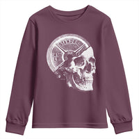 Skull 45 lbs Plate Weight Lifting Gym Workout Youth Sweatshirt - Wonder Print Shop