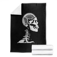 Funny Skeleton 45 lbs Plate Weight Lifting Gym Working Out Throw Blanket - Wonder Print Shop
