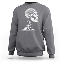 Funny Skeleton 45 lbs Plate Weight Lifting Gym Working Out Sweatshirt - Wonder Print Shop