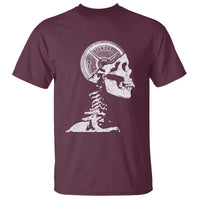 Funny Skeleton 45 lbs Plate Weight Lifting Gym Working Out T Shirt - Wonder Print Shop