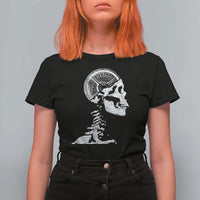 Funny Skeleton 45 lbs Plate Weight Lifting Gym Working Out T Shirt For Women - Wonder Print Shop
