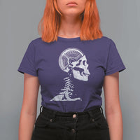 Funny Skeleton 45 lbs Plate Weight Lifting Gym Working Out T Shirt For Women - Wonder Print Shop