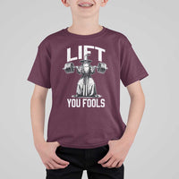 Funny Lift You Fools T Shirt For Kid Swole Wizard Weightlifting Bodybuilding Gym Fitness - Wonder Print Shop