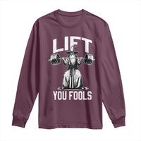 Funny Lift You Fools Long Sleeve Shirt Swole Wizard Weightlifting Bodybuilding Gym Fitness - Wonder Print Shop