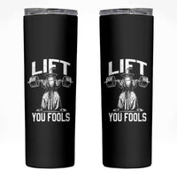 Funny Lift You Fools Skinny Tumbler Swole Wizard Weightlifting Bodybuilding Gym Fitness - Wonder Print Shop