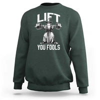 Funny Lift You Fools Sweatshirt Swole Wizard Weightlifting Bodybuilding Gym Fitness - Wonder Print Shop