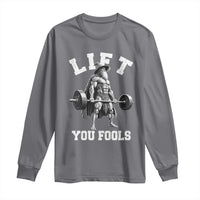 Funny Lift You Fools Long Sleeve Shirt Swole Wizard Weightlifting Bodybuilding Gym - Wonder Print Shop