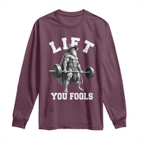 Funny Lift You Fools Long Sleeve Shirt Swole Wizard Weightlifting Bodybuilding Gym - Wonder Print Shop