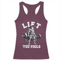 Funny Lift You Fools Racerback Tank Top Swole Wizard Weightlifting Bodybuilding Gym - Wonder Print Shop