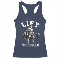 Funny Lift You Fools Racerback Tank Top Swole Wizard Weightlifting Bodybuilding Gym - Wonder Print Shop