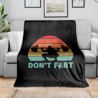 Dont Fart Fitness Gym Workout Weights Squat Humor Throw Blanket - Wonder Print Shop