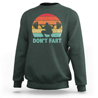Dont Fart Fitness Gym Workout Weights Squat Humor Sweatshirt - Wonder Print Shop
