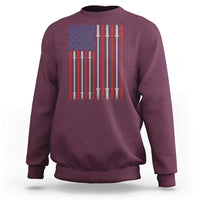Fitness Gym Barbell Powerlifting Patriotic American Flag Sweatshirt - Wonder Print Shop