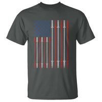 Fitness Gym Barbell Powerlifting Patriotic American Flag T Shirt - Wonder Print Shop