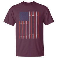 Fitness Gym Barbell Powerlifting Patriotic American Flag T Shirt - Wonder Print Shop
