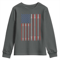 Fitness Gym Barbell Powerlifting Patriotic American Flag Youth Sweatshirt - Wonder Print Shop