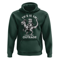 Dungeon Cat This Is An Outrage Hoodie Funny Princess Cat Riding Dinosaur - Wonder Print Shop