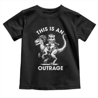 Dungeon Cat This Is An Outrage Toddler T Shirt Funny Princess Cat Riding Dinosaur - Wonder Print Shop