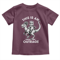 Dungeon Cat This Is An Outrage Toddler T Shirt Funny Princess Cat Riding Dinosaur - Wonder Print Shop