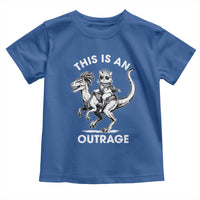 Dungeon Cat This Is An Outrage Toddler T Shirt Funny Princess Cat Riding Dinosaur - Wonder Print Shop