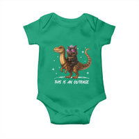 Dungeon Cat This Is An Outrage Baby Onesie Funny Princess Kitten Dinosaur - Wonder Print Shop