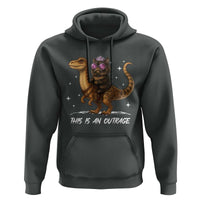 Dungeon Cat This Is An Outrage Hoodie Funny Princess Kitten Dinosaur - Wonder Print Shop