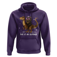 Dungeon Cat This Is An Outrage Hoodie Funny Princess Kitten Dinosaur - Wonder Print Shop