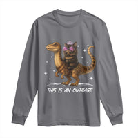 Dungeon Cat This Is An Outrage Long Sleeve Shirt Funny Princess Kitten Dinosaur - Wonder Print Shop