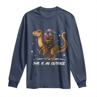 Dungeon Cat This Is An Outrage Long Sleeve Shirt Funny Princess Kitten Dinosaur - Wonder Print Shop
