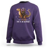 Dungeon Cat This Is An Outrage Sweatshirt Funny Princess Kitten Dinosaur - Wonder Print Shop