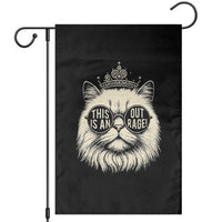 Dungeon Cat This Is An Outrage Garden Flag Funny Princess Kitten - Wonder Print Shop