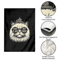Dungeon Cat This Is An Outrage Garden Flag Funny Princess Kitten - Wonder Print Shop