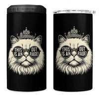 Dungeon Cat This Is An Outrage 4 in 1 Can Cooler Tumbler Funny Princess Kitten - Wonder Print Shop