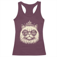 Dungeon Cat This Is An Outrage Racerback Tank Top Funny Princess Kitten - Wonder Print Shop