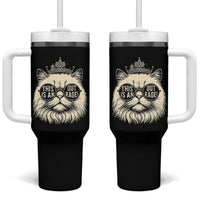 Dungeon Cat This Is An Outrage Tumbler With Handle Funny Princess Kitten - Wonder Print Shop