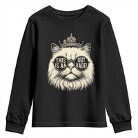 Dungeon Cat This Is An Outrage Youth Sweatshirt Funny Princess Kitten - Wonder Print Shop