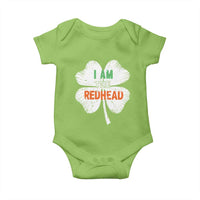 Funny Irish St Patrick's Day I Am The Redhead Baby Onesie Vintage Clover Shamrock