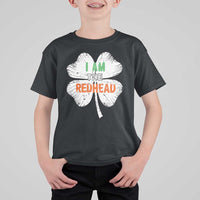 Funny Irish St Patrick's Day I Am The Redhead T Shirt For Kid Vintage Clover Shamrock