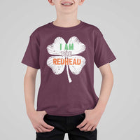 Funny Irish St Patrick's Day I Am The Redhead T Shirt For Kid Vintage Clover Shamrock