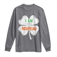 Funny Irish St Patrick's Day I Am The Redhead Long Sleeve Shirt Vintage Clover Shamrock