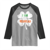 Funny Irish St Patrick's Day I Am The Redhead Raglan Shirt Vintage Clover Shamrock