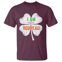 Funny Irish St Patrick's Day I Am The Redhead T Shirt Vintage Clover Shamrock