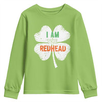 Funny Irish St Patrick's Day I Am The Redhead Youth Sweatshirt Vintage Clover Shamrock