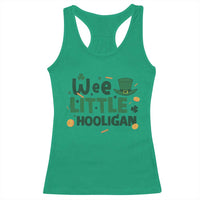 Funny St Patrick's Day Wee Little Hooligan Racerback Tank Top Shamrock