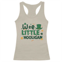 Funny St Patrick's Day Wee Little Hooligan Racerback Tank Top Shamrock