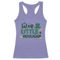 Funny St Patrick's Day Wee Little Hooligan Racerback Tank Top Shamrock
