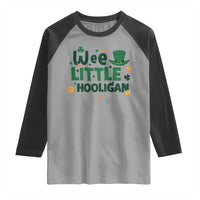 Funny St Patrick's Day Wee Little Hooligan Raglan Shirt Shamrock