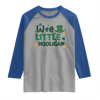 Funny St Patrick's Day Wee Little Hooligan Raglan Shirt Shamrock