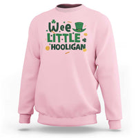 Funny St Patrick's Day Wee Little Hooligan Sweatshirt Shamrock
